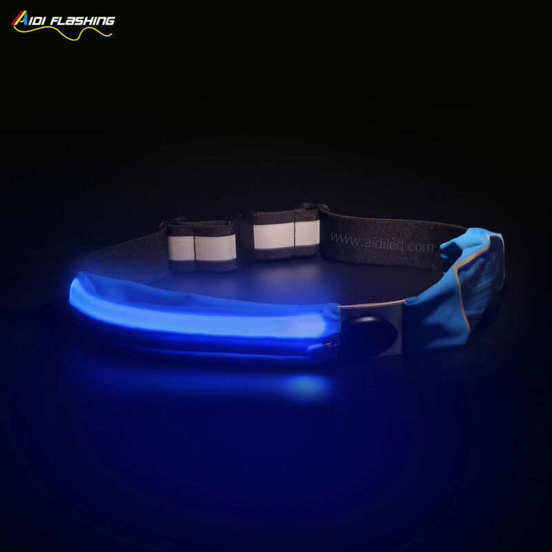 2022 Waist Bags Women Men Fanny Pack Led Waist Bag with Light USB Rechargeable Double Bags Fanny Pack
