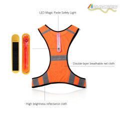 Led Mesh Safety Vest with Detachable Led Light Lightweight Flashing Light up Safety Vest for Emergency