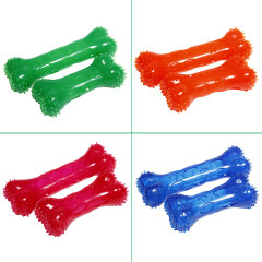 Pet Toys Dog Bone Chew Toy TPR Material Non-toxic Bone for Teeth Clean Play Dog Toy Bone