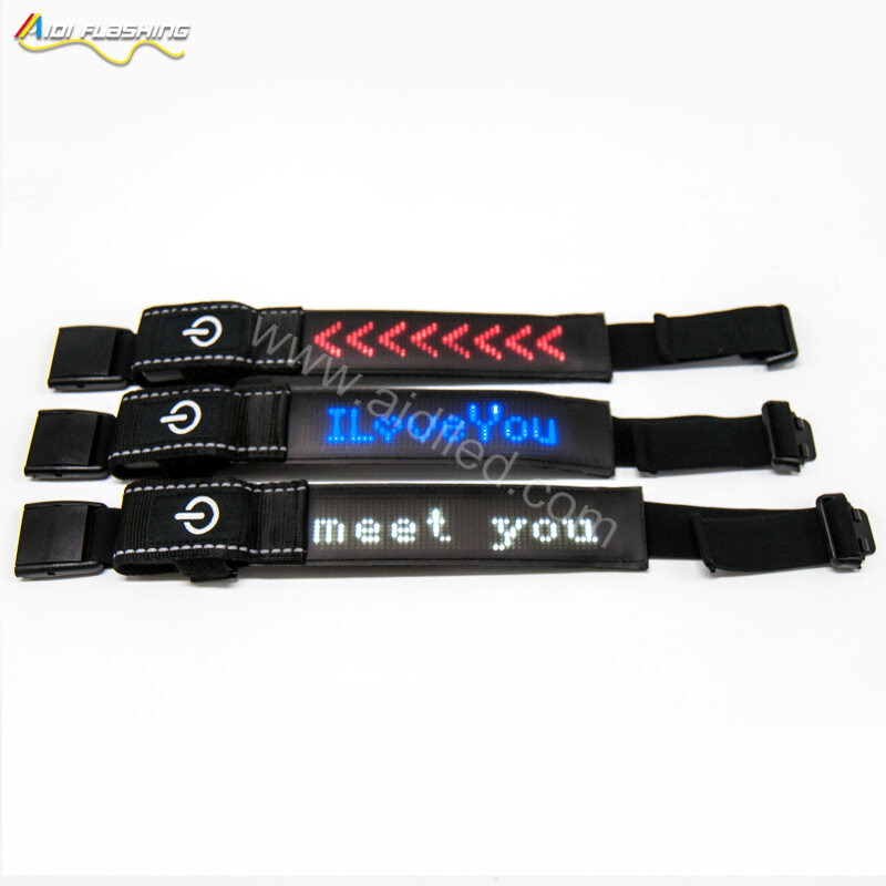 Cool Sport Accessory Led Running Armband APP Control Programmed Night Safety Arm Band