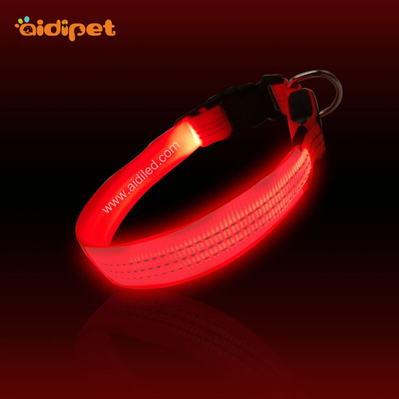Good Quality Wholesale Led Light up Dog Collar USB Rechargeable Reflective Glowing Light Dog Collar