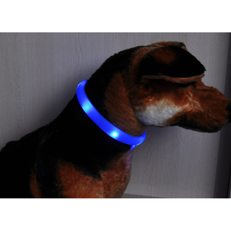 Luminous Dog Collar Pet Silicone Tube Collar Cuttable Free Size Dog Collars Rechargeable Light