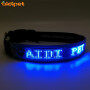 AIDI Flashing Blue tooth Led Dog Collar USB Rechargeable APP Control DIY Texting Led Collar for Dogs
