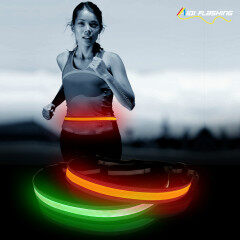 Ceinture de sport Led en cuir réfléchissant lumières rechargeables clignotant lueur illuminée pari de taille pour la course