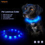 Flashing Light Led Dog Collar PVC Luminous Light up Dog Collar Glow Night Safety Pet Collars Necklace