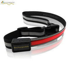 Usb Led Rechargeable Luminous Adjustable Reflective Outdoor Running Cycling Sports Safety Flashing Light Belt