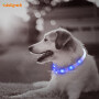 Led Dog Collar Light USB Rechargeable Flashing Lights Waterproof Dog Collar Glowing in Dark Light Dog Collar