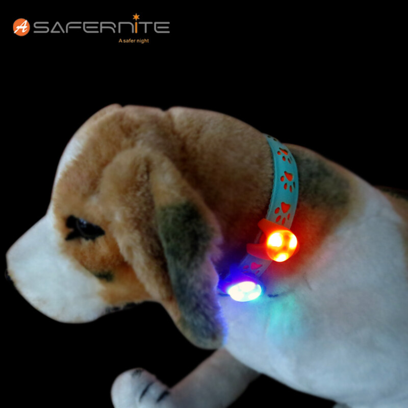 Small Night Safety Accessory Pet Collar Pendant Light Luminous Collar Clip On Light Attach to Collar Leash