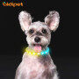 High Quality Free Design Eco-Friendly Soft Silicone Custom Logo Led RGB Dog Collar Wholesale