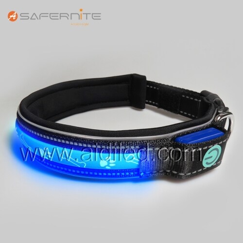 Waterproof Safety Pet Accessories 2022 Pet Dog Collar Led Safe Guard at Night AIDI Dog Collar Padded with Led