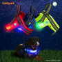 Light Up Dog Harness Luxury Pet Dog Vest Chest LED Dog Harness Reflective for Night Walking Jogging