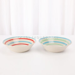 Custom Printed Colorful 9" Ceramic Stoneware Dinnerware Bowl for Sale