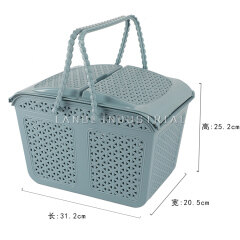 Top Sale Multi-purpose Plastic Clothes Storage Basket with Handle Bathroom Shower Sundries Storage Basket