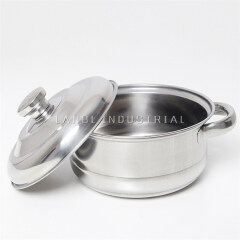 Home Restaurant Stainless Steel 2 Handles Hot Pot Casserole Cooking Pot Set