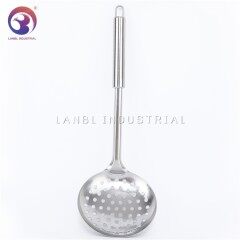 Wholesale Kitchen Utensil Metal 410ss Slotted Soup Skimmer with Holes