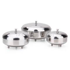 Wholesale Metal Stainless Steel Sugar Bowl with Flip Cover Lid for Home and Kitchen
