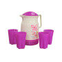 5 Pcs /1.9L PP Plastic Jug Set Water Pitcher Insulated  With 4 Cups