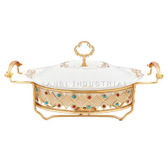 1.5L Ceramic Wedding Equiment Commercial  hotel & restaurant supplies Buffet Food Warmer Serving Chafing Dishes