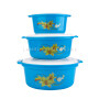 Customized 3Pcs/Set Round Plastic Lunch Box Food Container