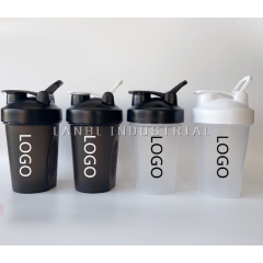 400ML Portable Fitness Shaker Can Be Customized Logo Plastic Protein Shaker