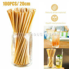 100Pcs Wheat Straw Disposable Eco-friendly Straws For Milk Tea Shop Bar Household Disposable Straw Portable Drink ware