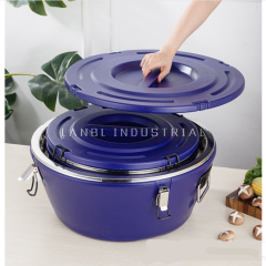 Commercial Use Large Capacity 3 Pcs/Set Stainless Steel Thermal Food Container Insulated Cooler Box