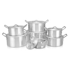 7 Pcs/Set Cookware Set Sizes Aluminium Pots African And Middle East