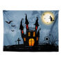Halloween Themed Atmosphere Tapestry Halloween Family Party Decorated Tapestry