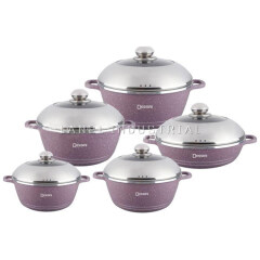 Wholesale Kitchenware Non Stick Cooking Pot Aluminum Cookware Non Sticky Cooking Set