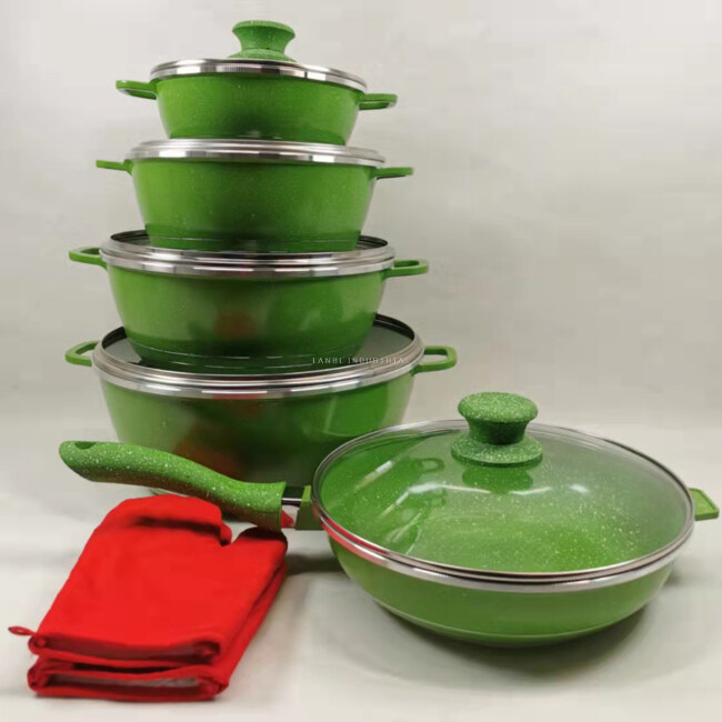 12 Pcs Aluminium Die-Casting Dessini panelas masterclass premium home kitchen Non stick Cooking Pot Cookware Sets