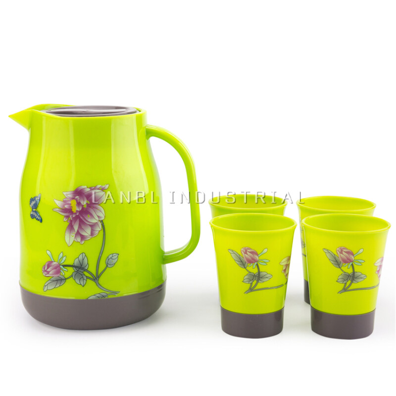 1.5L Plastic PP Water Container Jug Plastic Pitcher WaterJug With 4 Cups