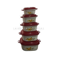Customized 5Pcs/Set Rectangle Plastic Insulated Lunch Box