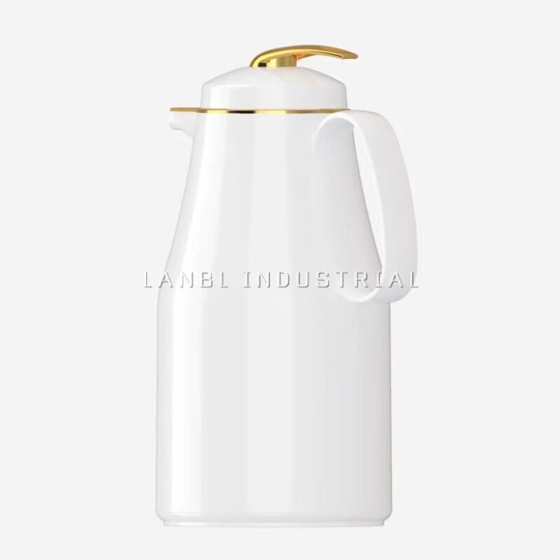 European Simple Design Portable Coffee Pot PP Plastic Creative Push switch Glass Liner Coffee Pot Domestic Insulation Coffee Pot