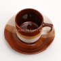220ml 8oz Colorful Stoneware Ceramic Coffee Tea Cup And Saucer Set Porcelain
