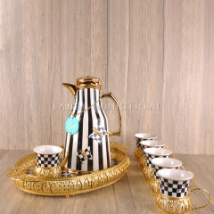 Arabic 1.0 litre New arrival Coffee pot body Glass Insulated Vacuum arabic coffee flask dallah Jugs Sets for coffee