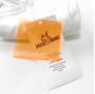 Wholesale Factory Bulk Custom Brand Iron on Size Tag Cotton Garment Washing Instruction Heat Transfer Neck Labels for Clothing