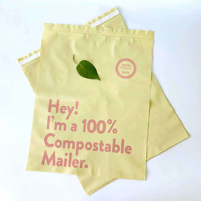Large Biodegradable Shipping Bags for Clothing 100 count Eco Friendly Packaging Envelopes Compostable Mailing Bags