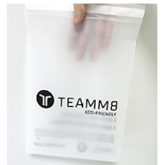 100% PLA biodegradable cornstarch bags compostable garment packaging with self adhesive tap