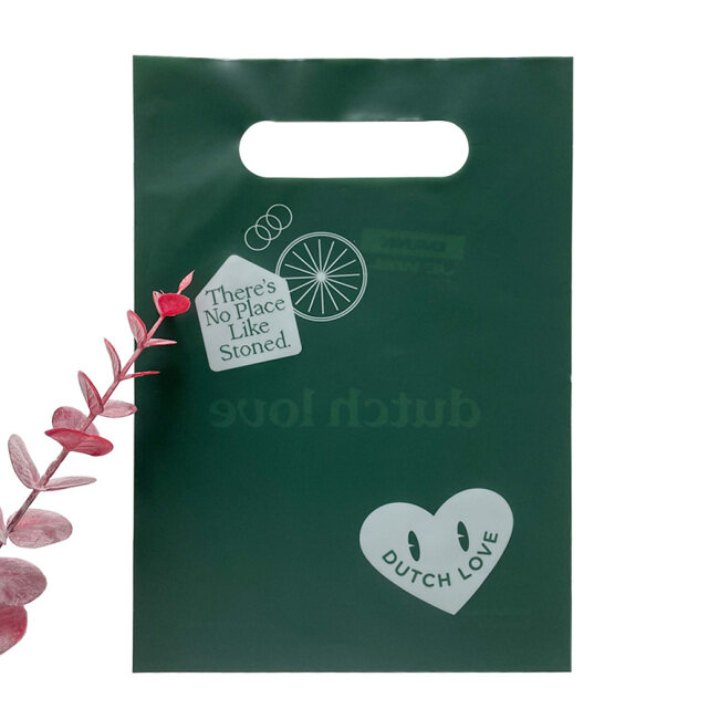 Biodegradable Shipping Envelope Black Small Business Clothing Poly Mailing Mailer Bag With Handle