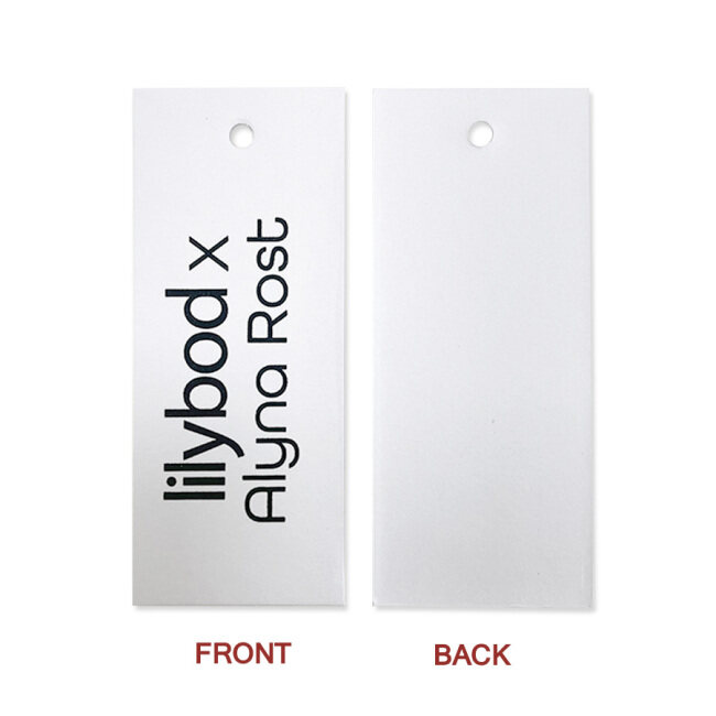 Thick Cardboard Custom Design Clothing Paper Swing Hang Tags With Cord String Custom Hang Tag