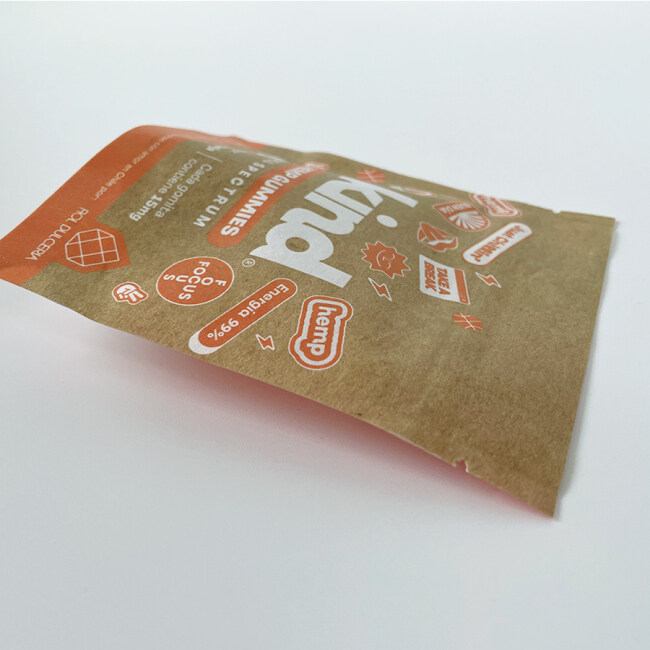 Wholesale Standing Up Pouches Food Packaging Kraft Paper Bag Without Clear Window