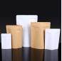 Eco Friendly  Biodegradable Bags Brown White Zip lock Coffee Food Packing Craft Paper Doypack Kraft Pouch