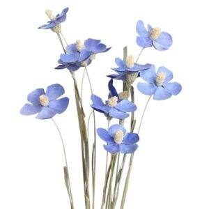 Violet Flowers | 12 Stem Real Preserved Flowers