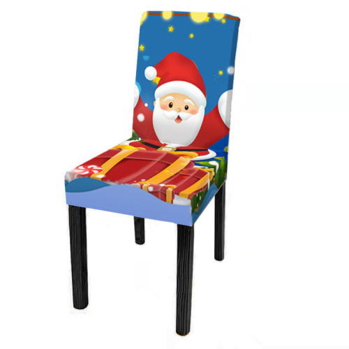 Blue Christmas Chair Cover