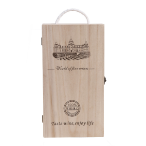 Two-Bottle Pinewood Wine Box