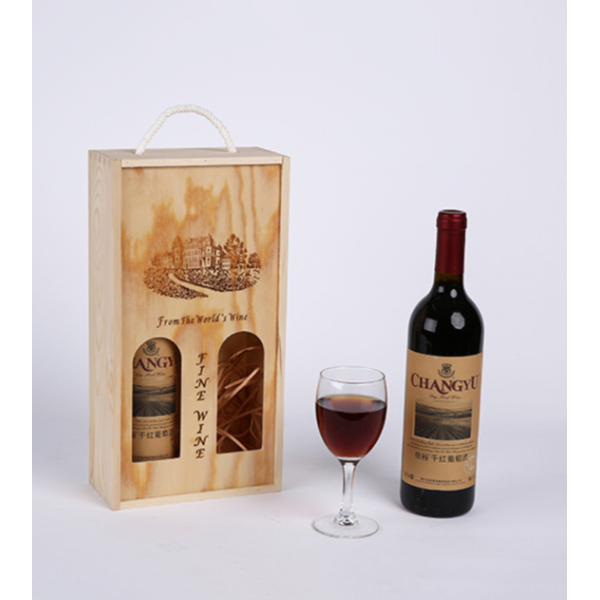 Two-Bottle Wooden Wine Box