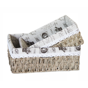 Square Basket With Fabric
