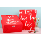 White Cardboard Gift Bag Valentine's Day Love Pack 100