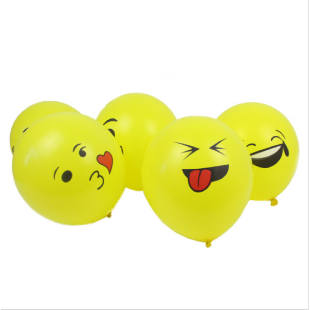 Emoji Balloons Bright Pack 100 Mixed Different Emoji