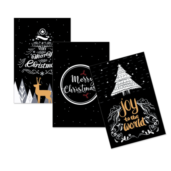 Christmas Gift Cards 10cm*15cm Color Black
